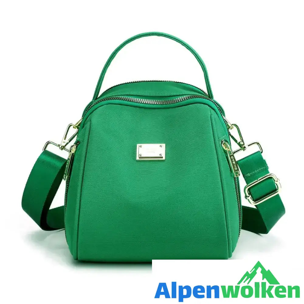 Alpenwolken - Damen leichter modischer Rucksack aus Nylon grün