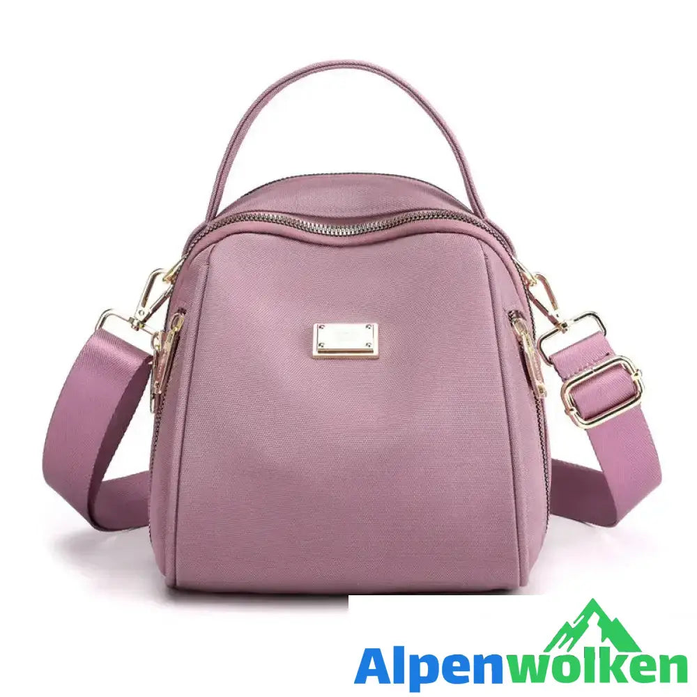 Alpenwolken - Damen leichter modischer Rucksack aus Nylon rosa