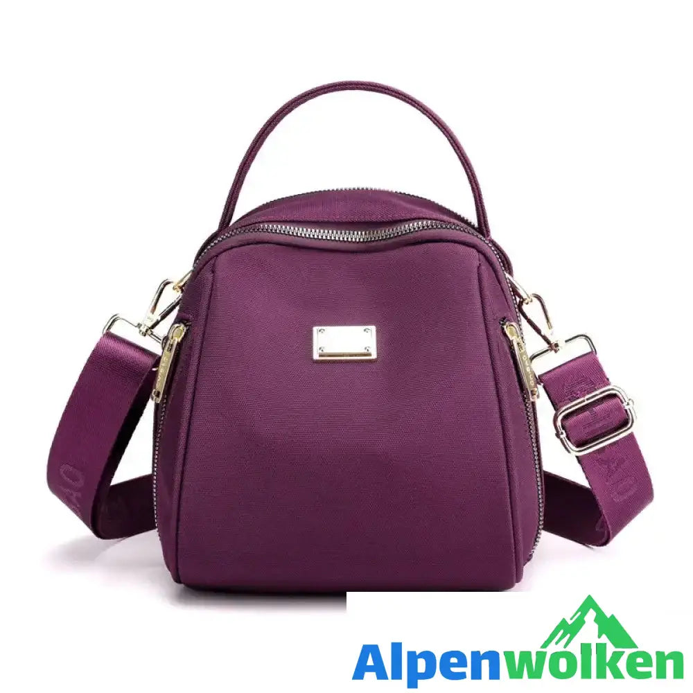 Alpenwolken - Damen leichter modischer Rucksack aus Nylon violett