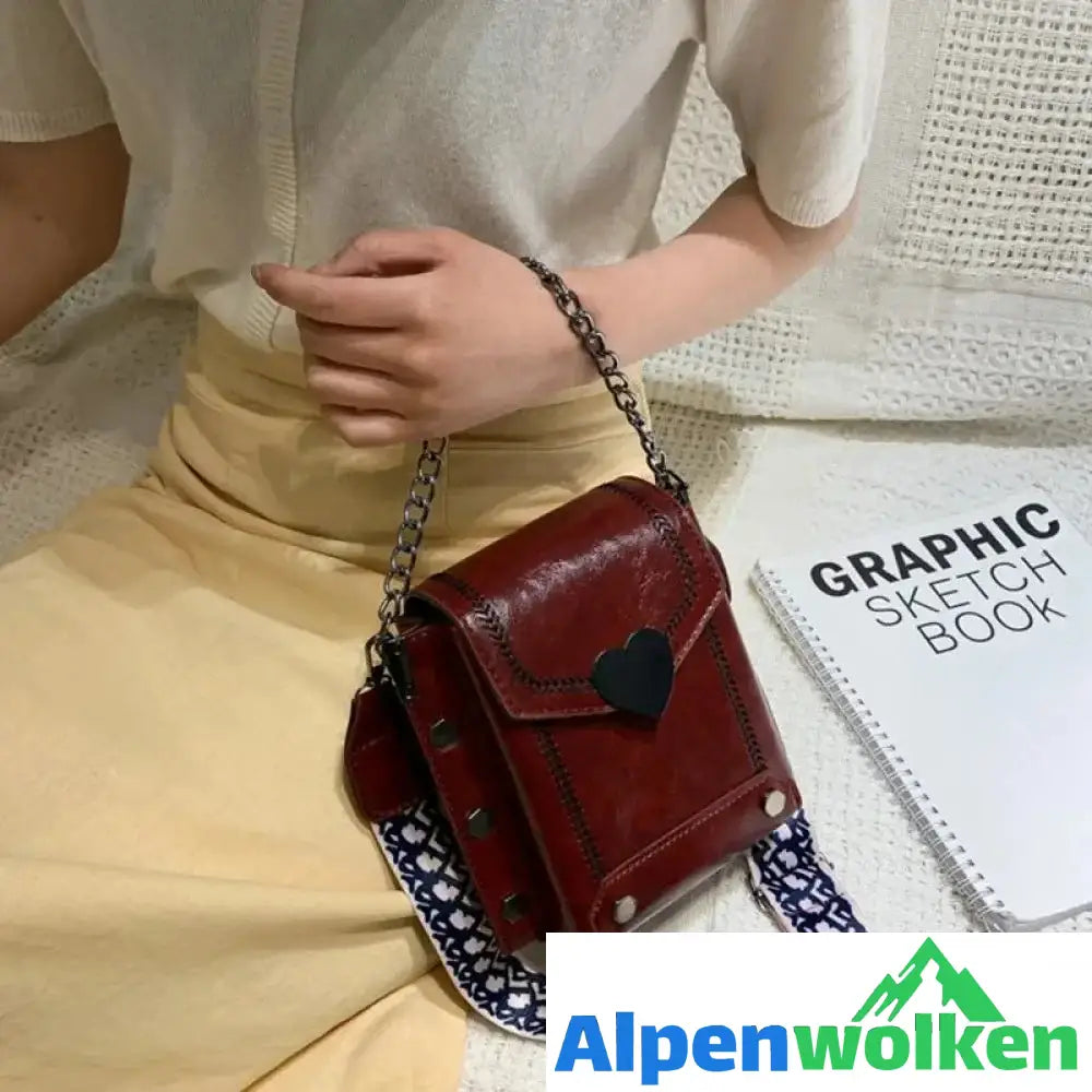 Alpenwolken - Damen mini Kette- Tasche