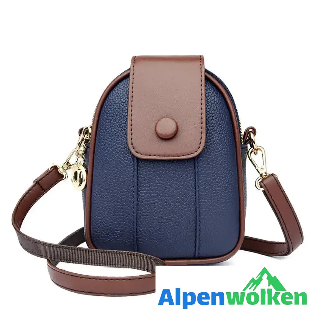 Alpenwolken - Damen Mini Umhängetasche blau