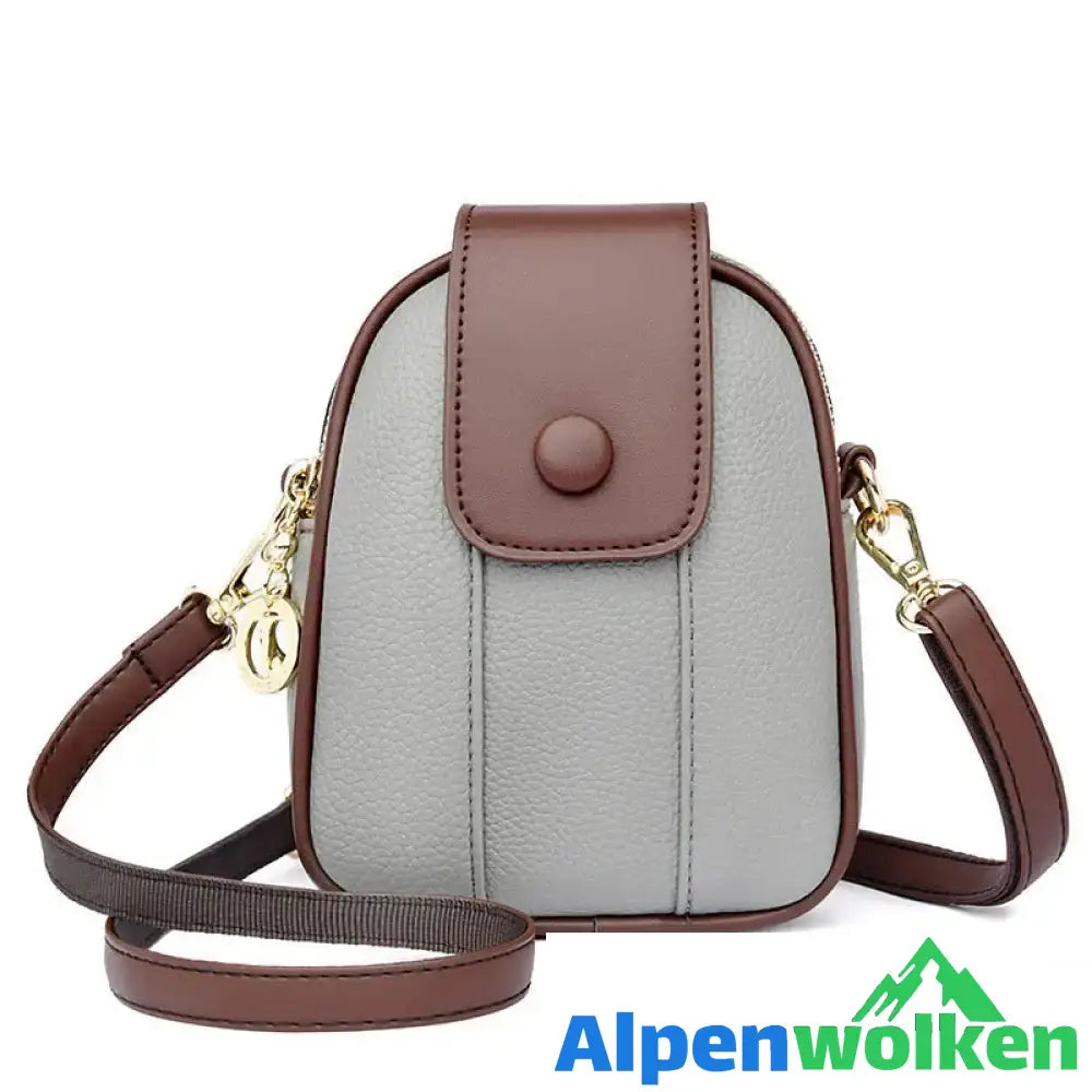 Alpenwolken - Damen Mini Umhängetasche grau