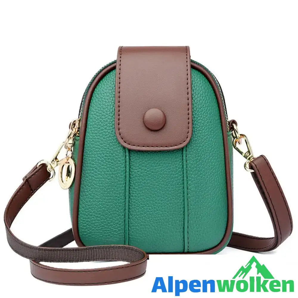 Alpenwolken - Damen Mini Umhängetasche grün