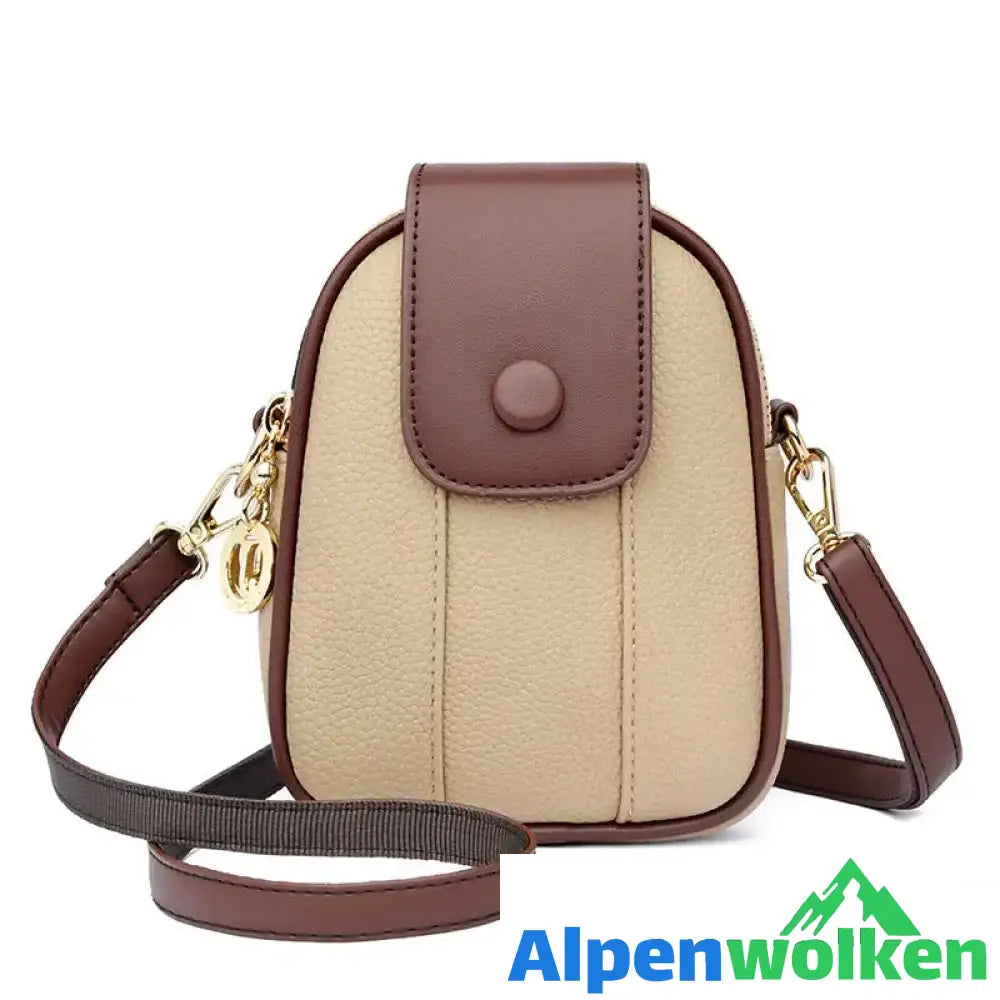 Alpenwolken - Damen Mini Umhängetasche khaki