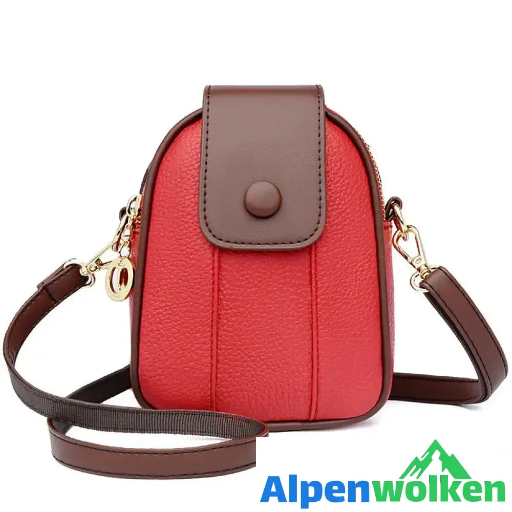 Alpenwolken - Damen Mini Umhängetasche rot