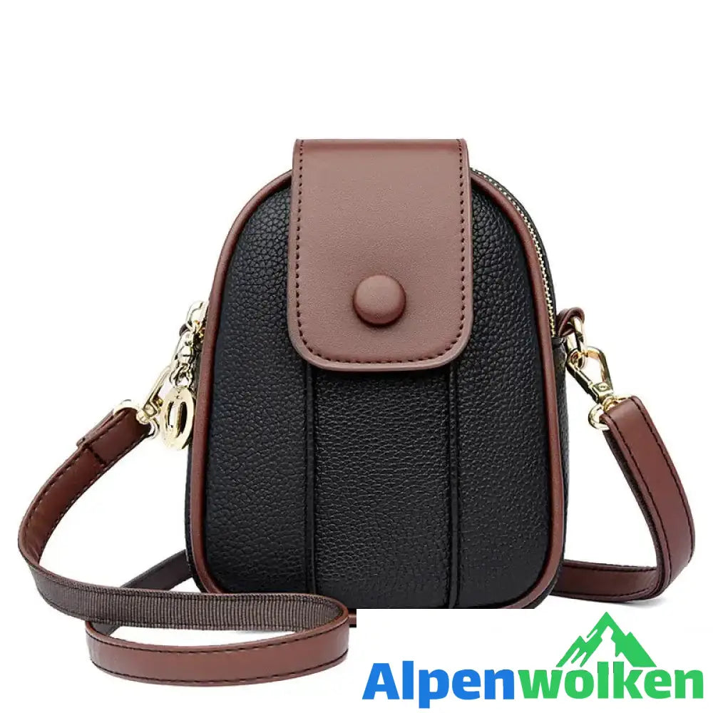 Alpenwolken - Damen Mini Umhängetasche schwarz