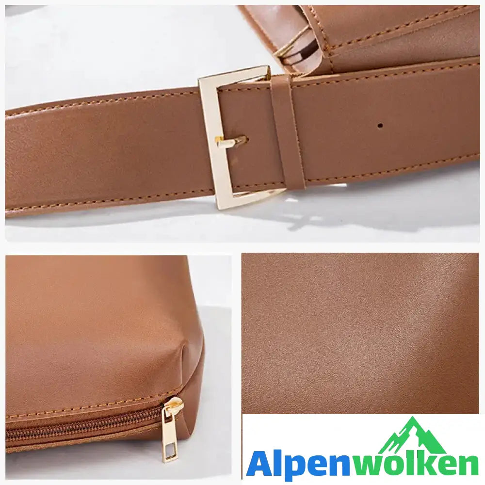 Alpenwolken - Damen modische Eimertasche mit großem Fassungsvermögen