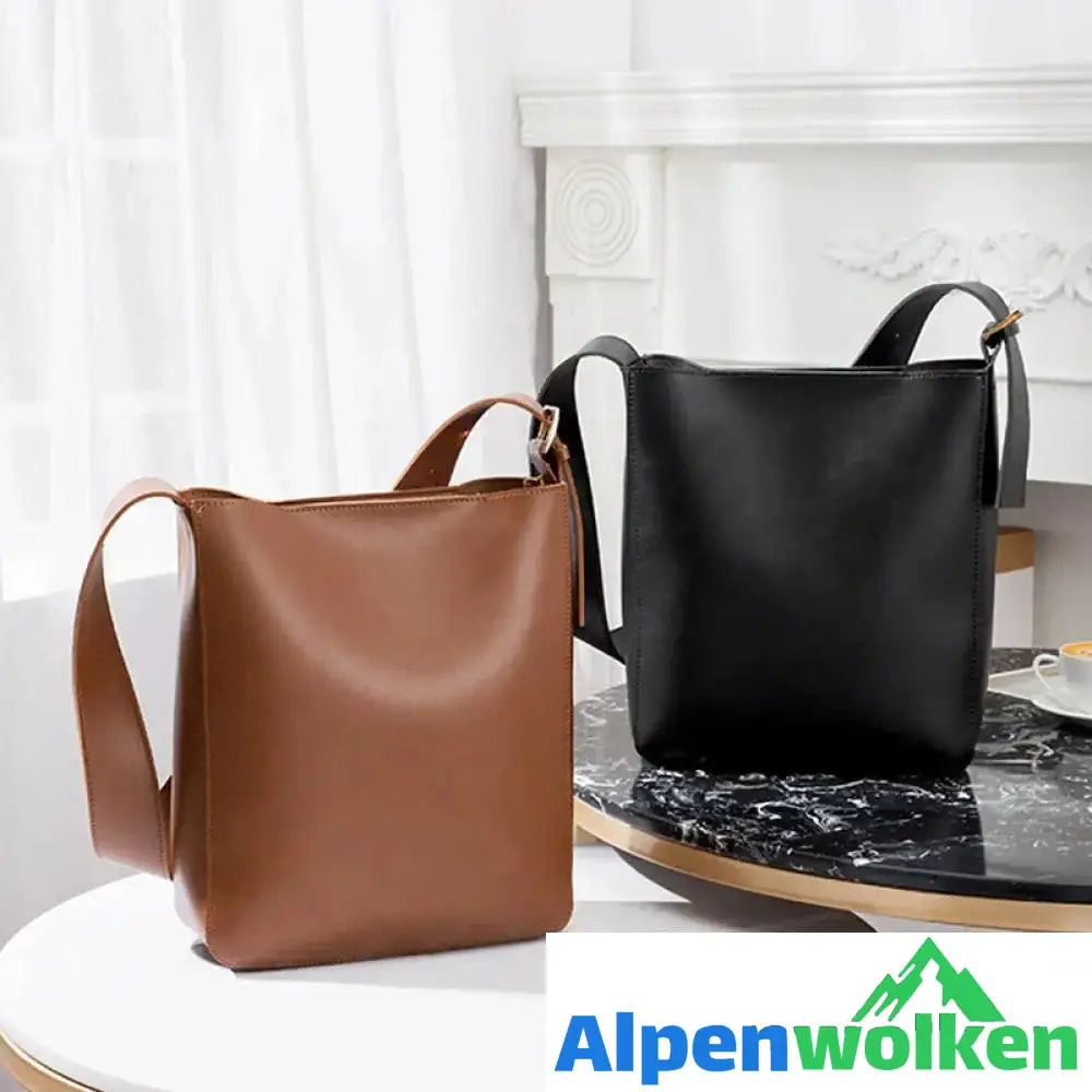 Alpenwolken - Damen modische Eimertasche mit großem Fassungsvermögen