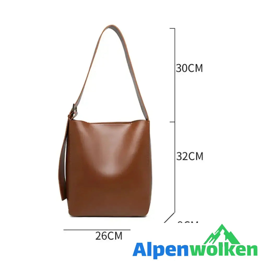 Alpenwolken - Damen modische Eimertasche mit großem Fassungsvermögen