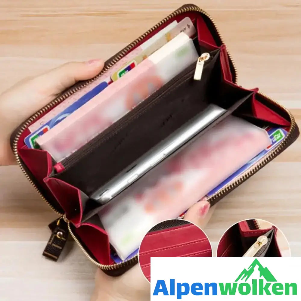 Alpenwolken - Damen modische Lange Brieftasche