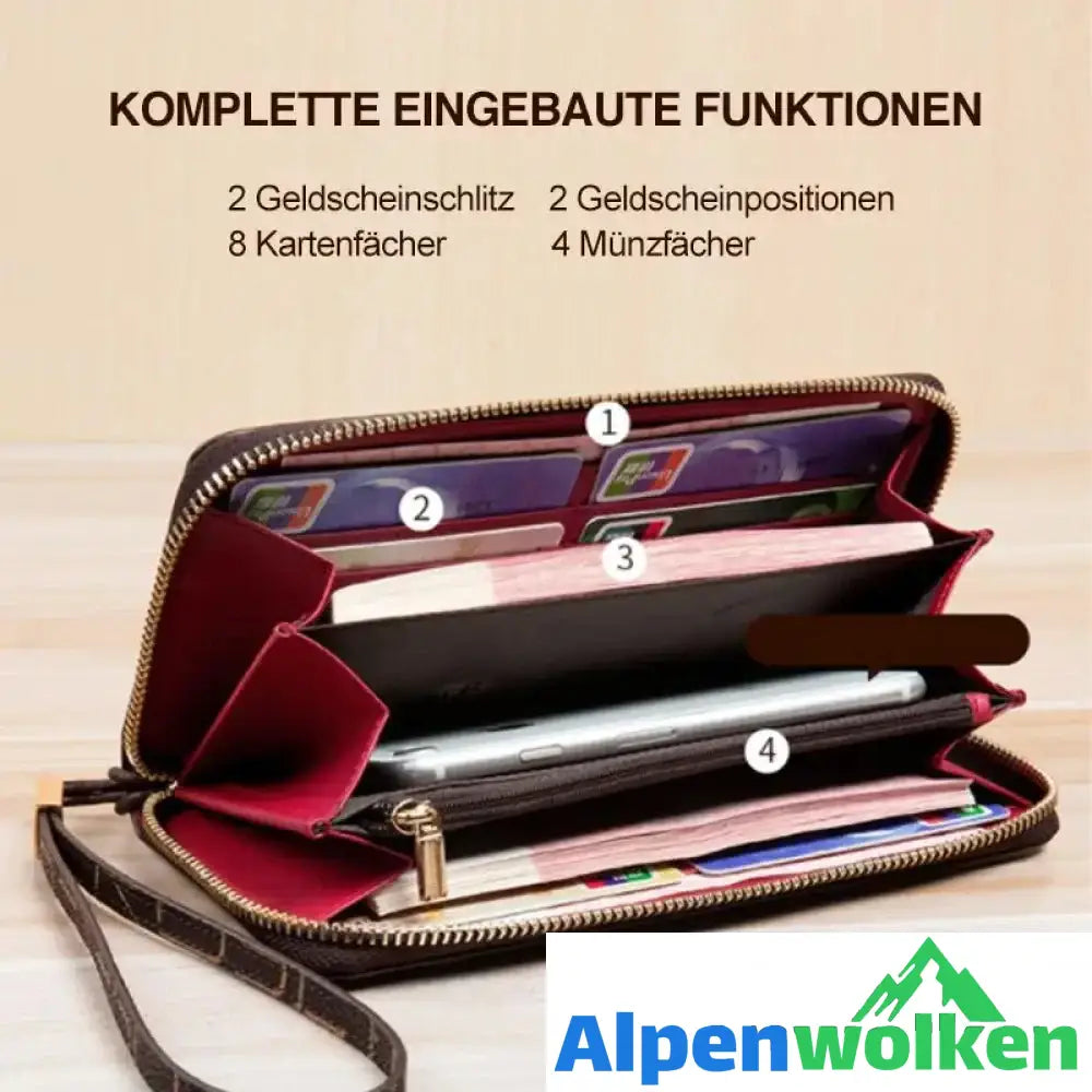 Alpenwolken - Damen modische Lange Brieftasche