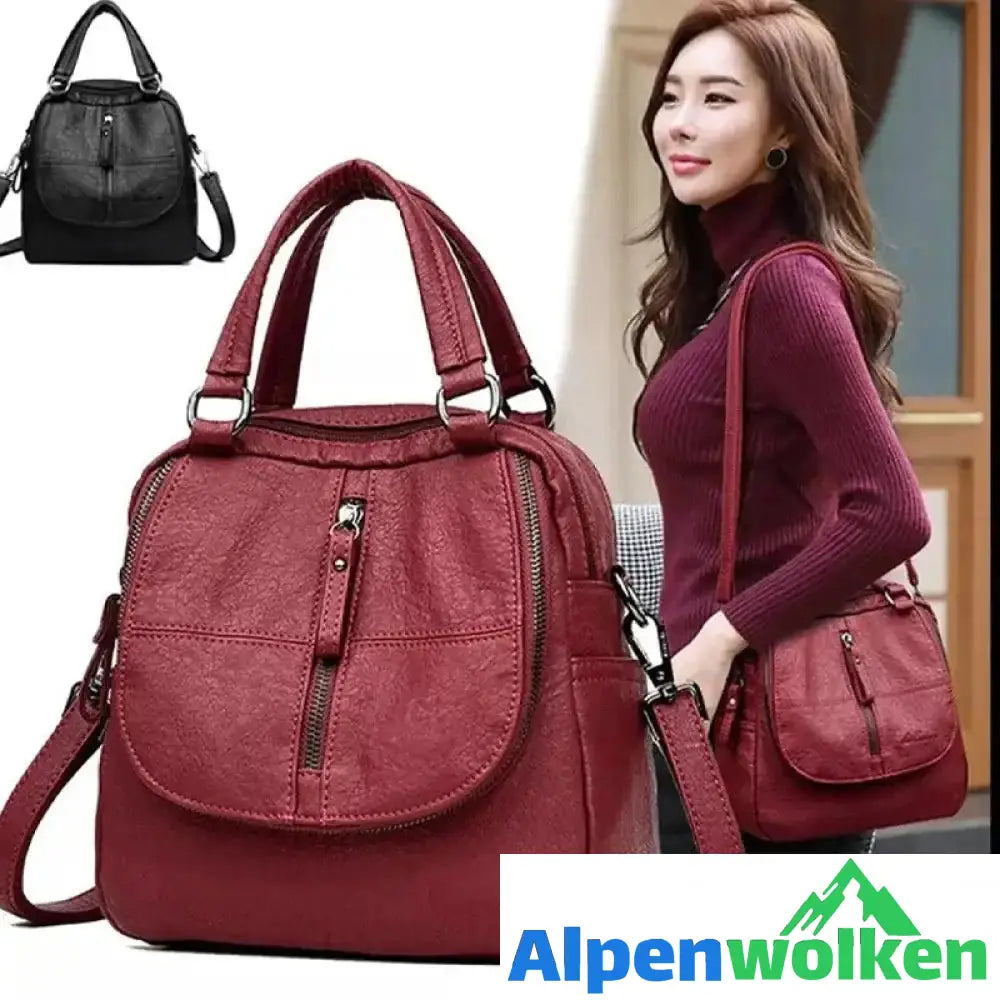 Alpenwolken - Damen Modische Multifunktionale Rucksack Umhängetasche Handtasche