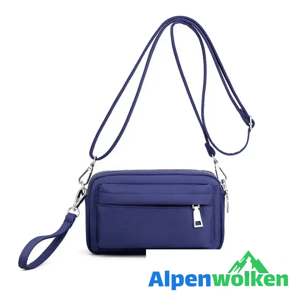 Alpenwolken - Damen Modische Umhängetasche aus Nylon Dunkelblau