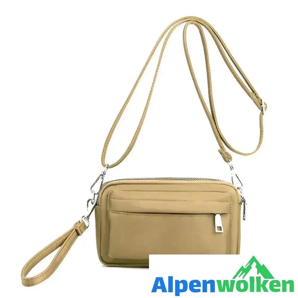 Alpenwolken - Damen Modische Umhängetasche aus Nylon Khaki