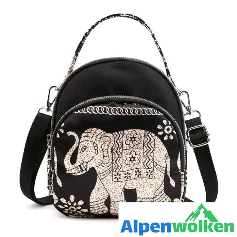 Alpenwolken - Damen Modischer Mehrzweckrucksack Glückselefant