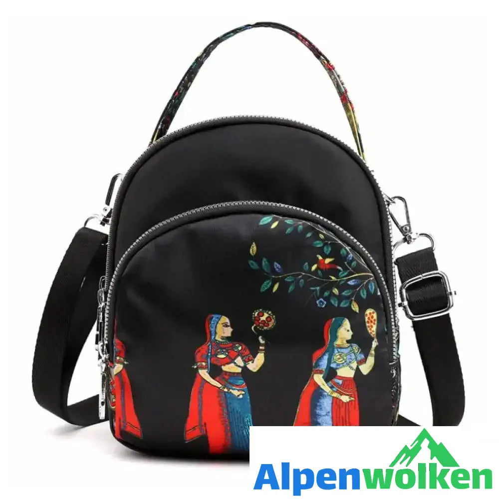 Alpenwolken - Damen Modischer Mehrzweckrucksack Indisches Mädchen