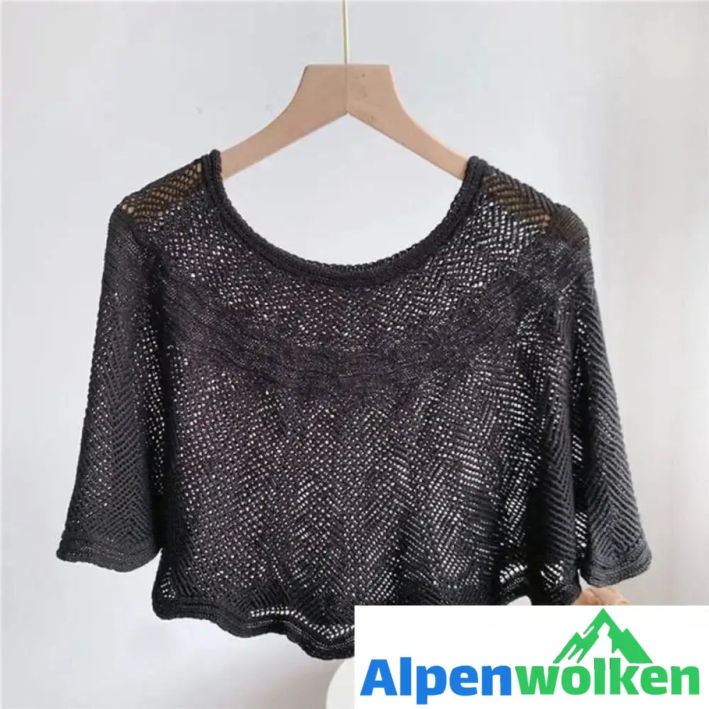 Alpenwolken - 🎊Damen modischer Strickschal🎊 schwarz