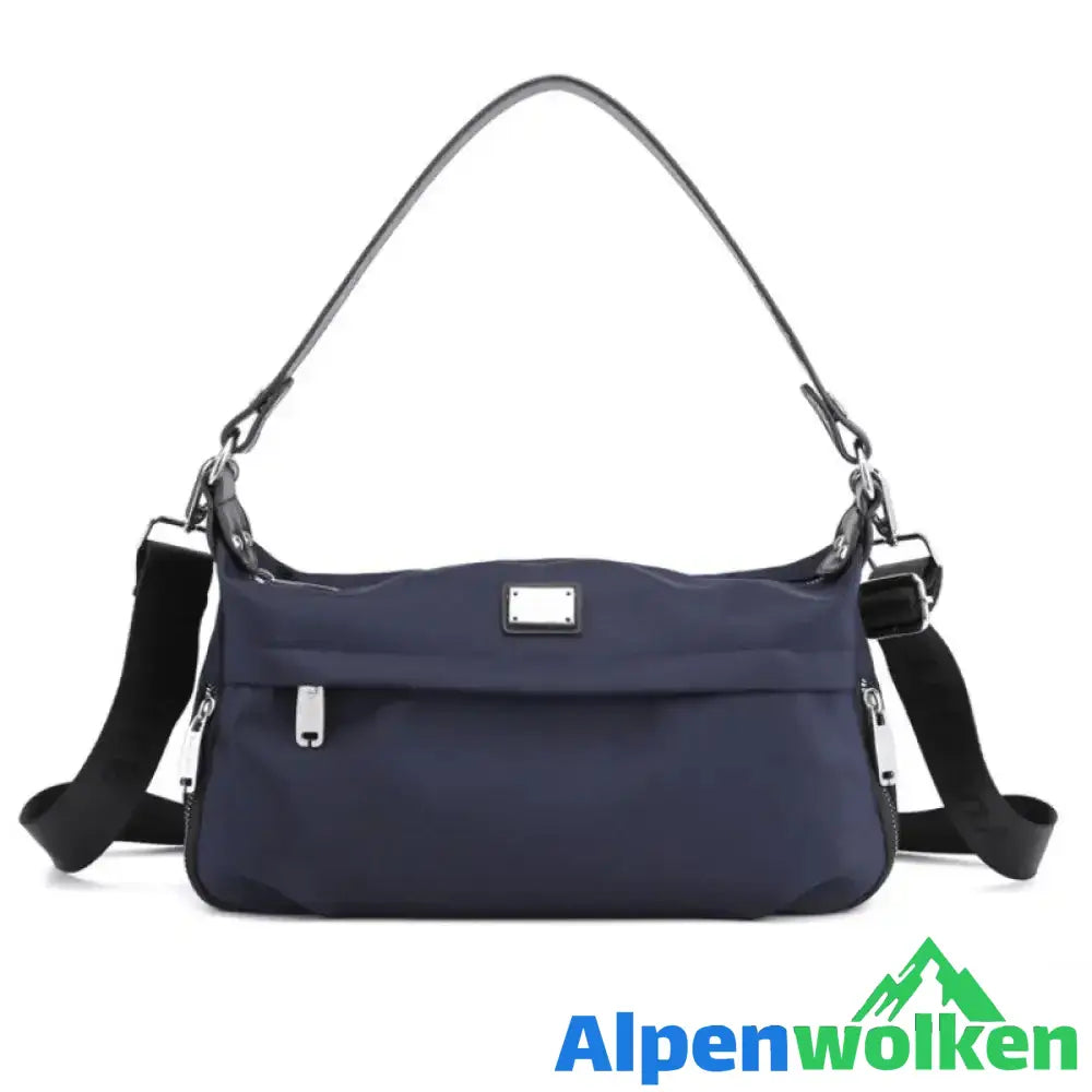 Alpenwolken - Damen Multifunktionale Modische Nylonhandtasche Blau