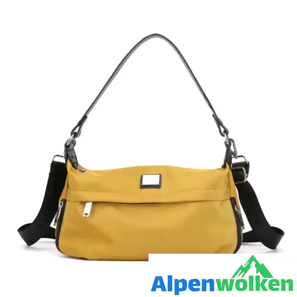 Alpenwolken - Damen Multifunktionale Modische Nylonhandtasche Gelb