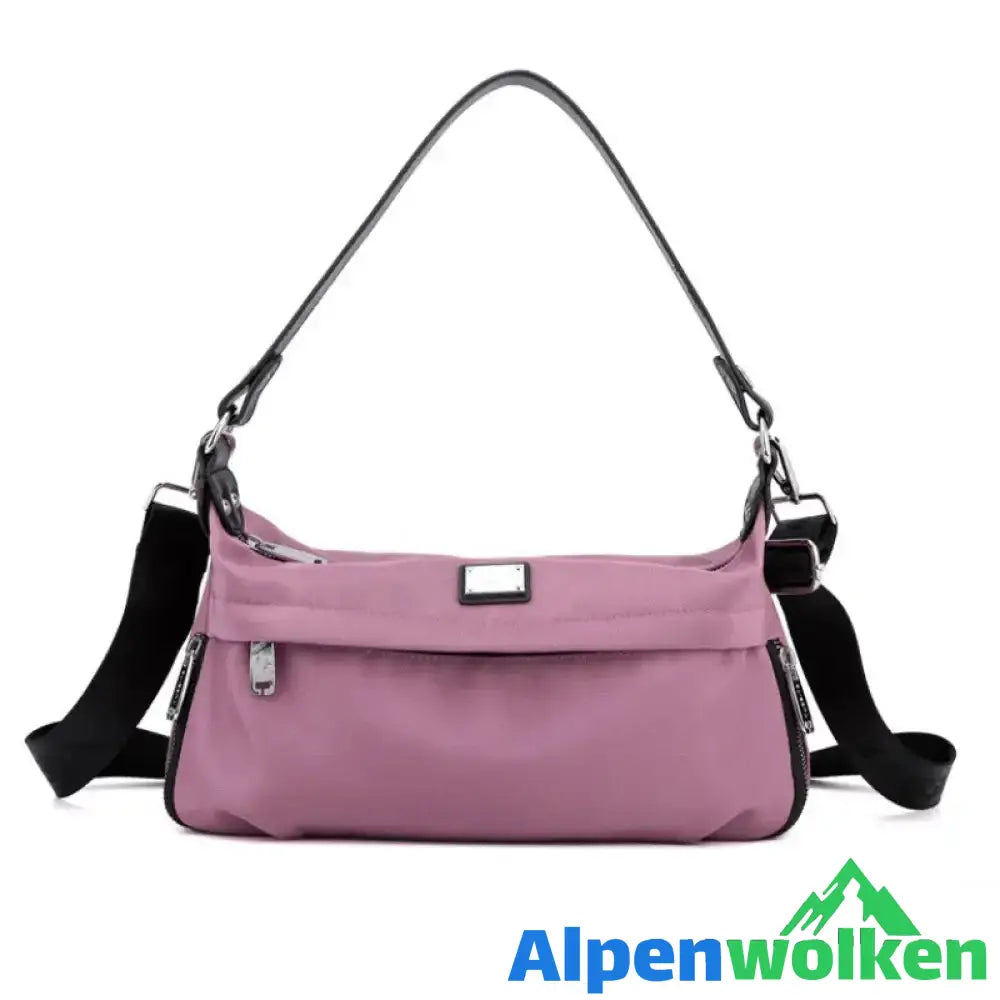 Alpenwolken - Damen Multifunktionale Modische Nylonhandtasche Rosa