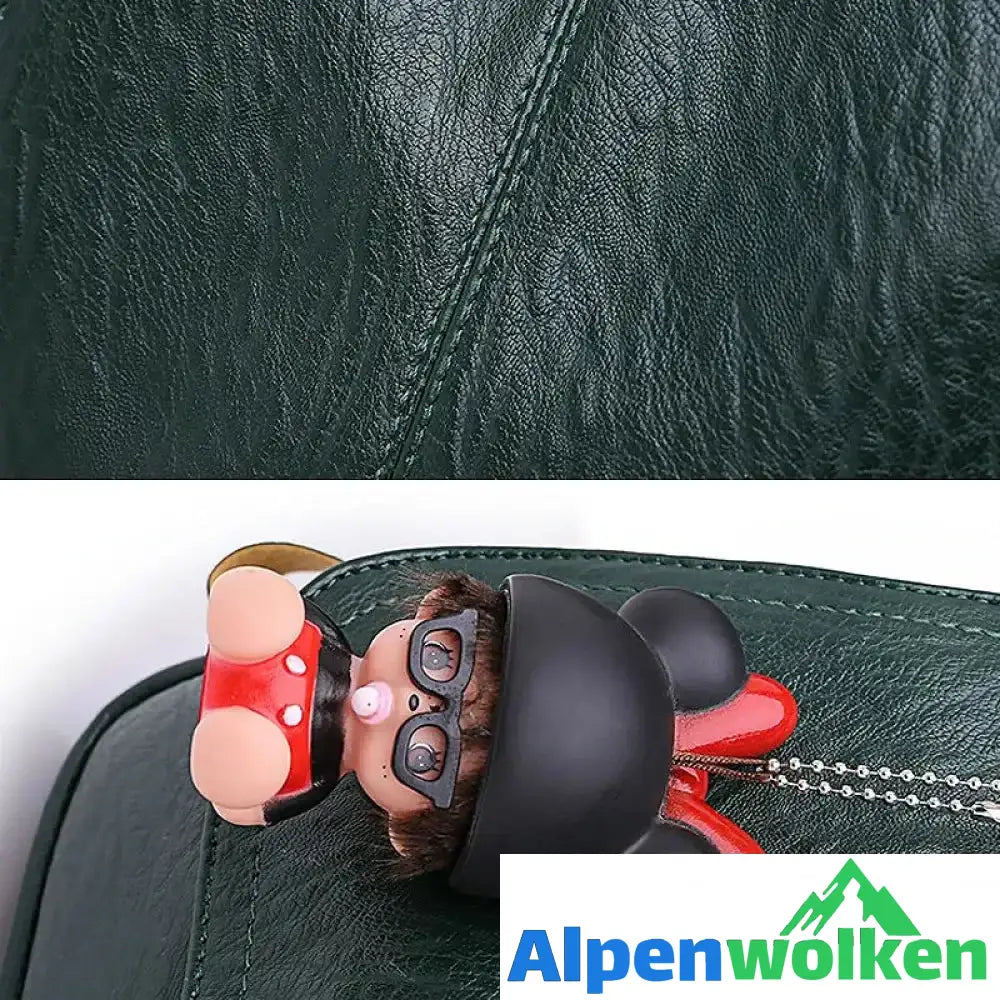 Alpenwolken - Damen Multifunktionale Modische Quadratische Handtasche aus weichem Leder