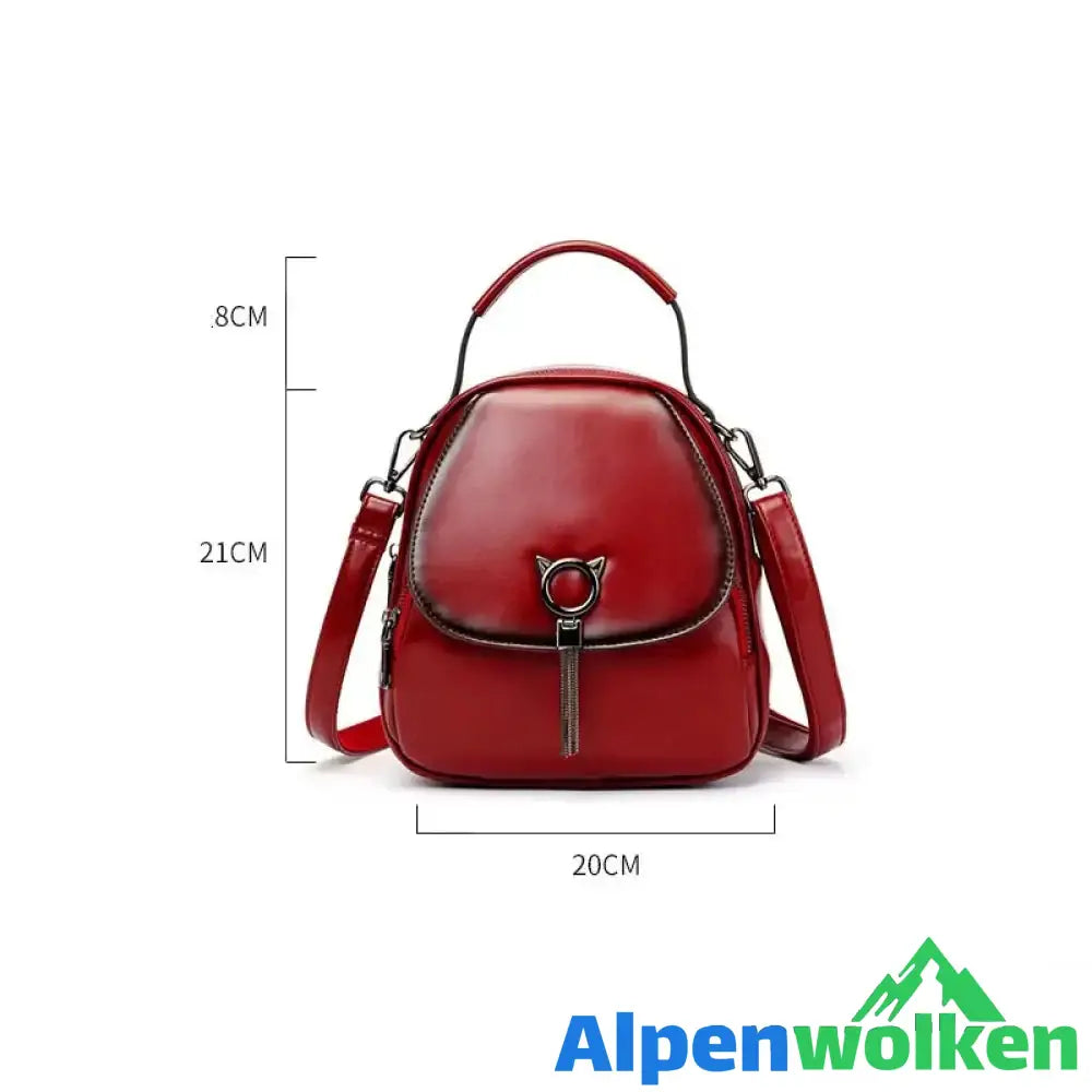 Alpenwolken - Damen Multifunktionaler Modischer Rucksack aus Leder