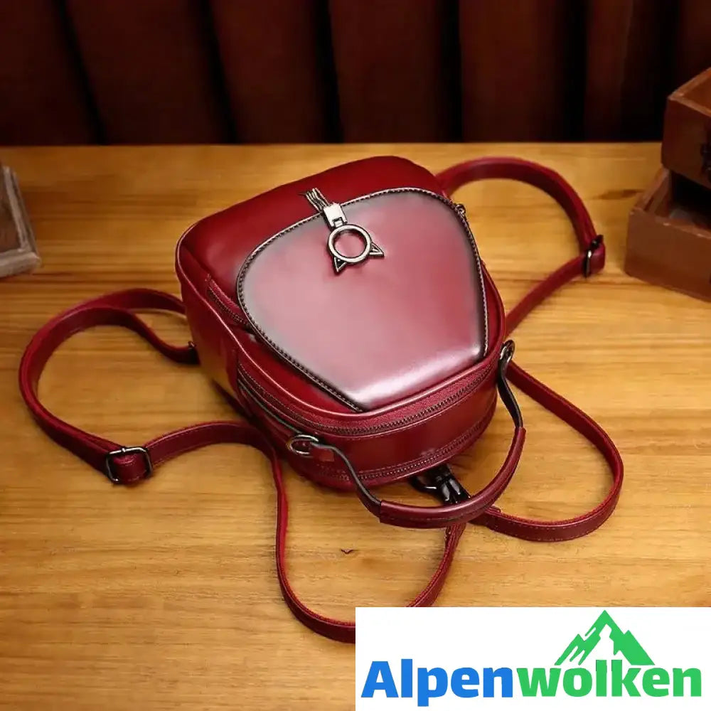 Alpenwolken - Damen Multifunktionaler Modischer Rucksack aus Leder