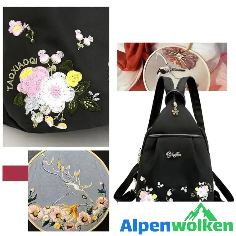 Alpenwolken - Damen Rucksack mit Stickerei