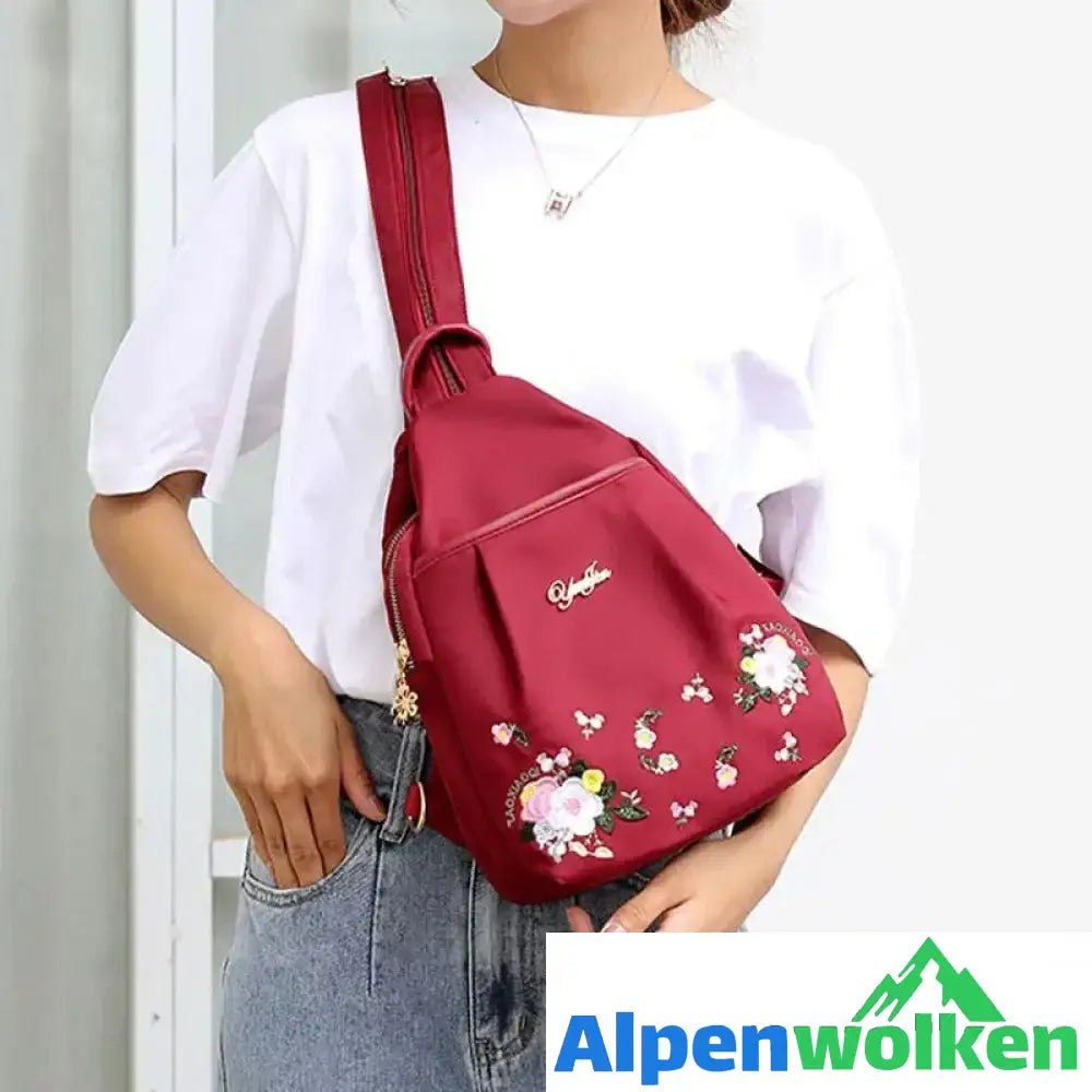 Alpenwolken - Damen Rucksack mit Stickerei