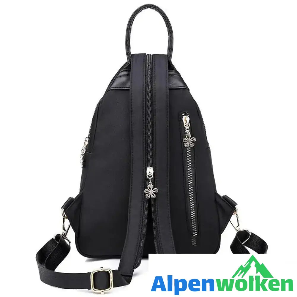 Alpenwolken - Damen Rucksack mit Stickerei Schwarz