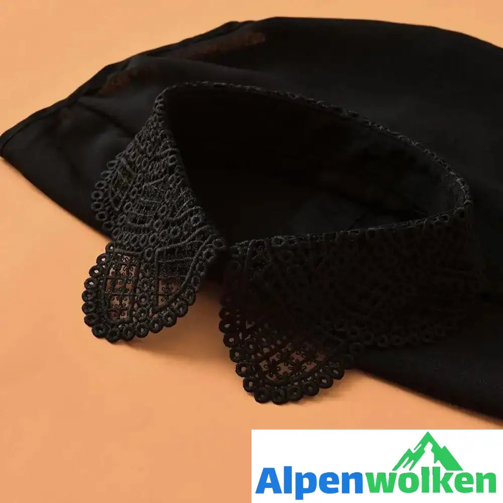 Alpenwolken - Damen Shirt Falscher Spitzenkragen