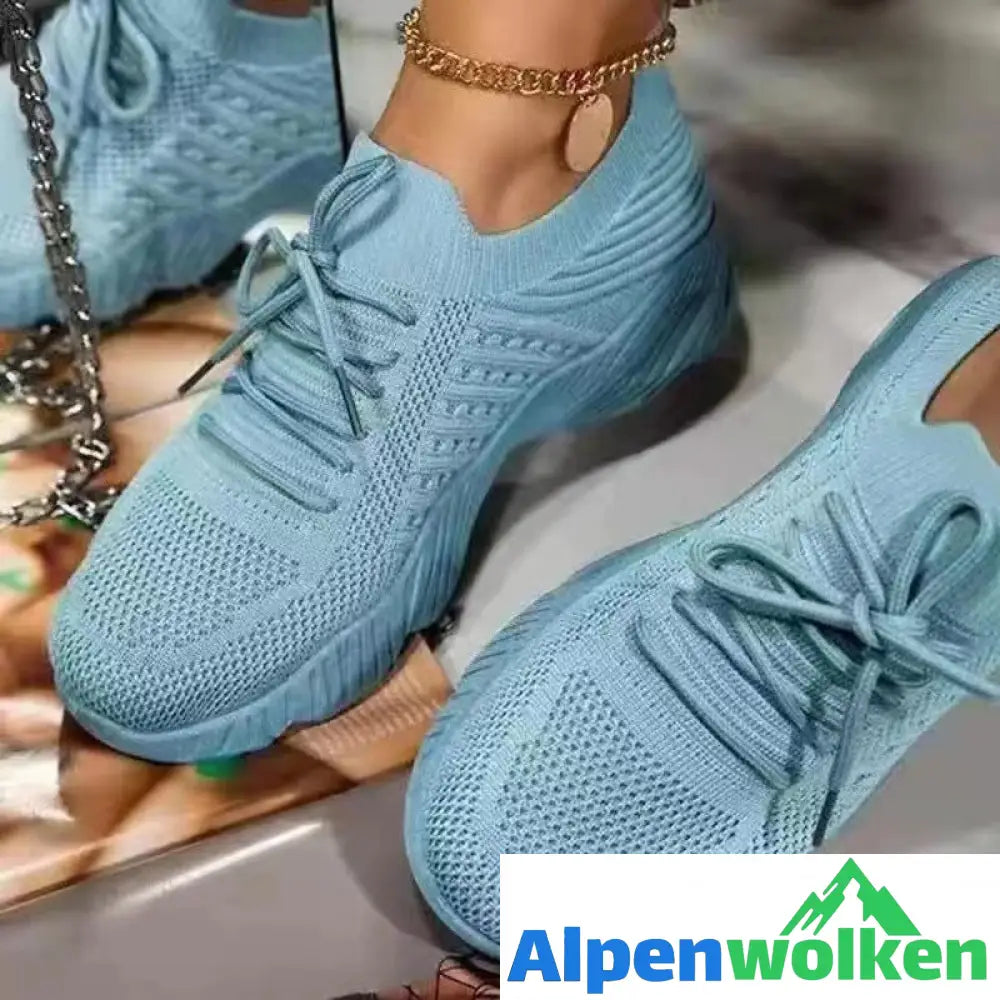 Alpenwolken - Damen-Sneakers - superleicht, rutschfest, atmungsaktiv blau