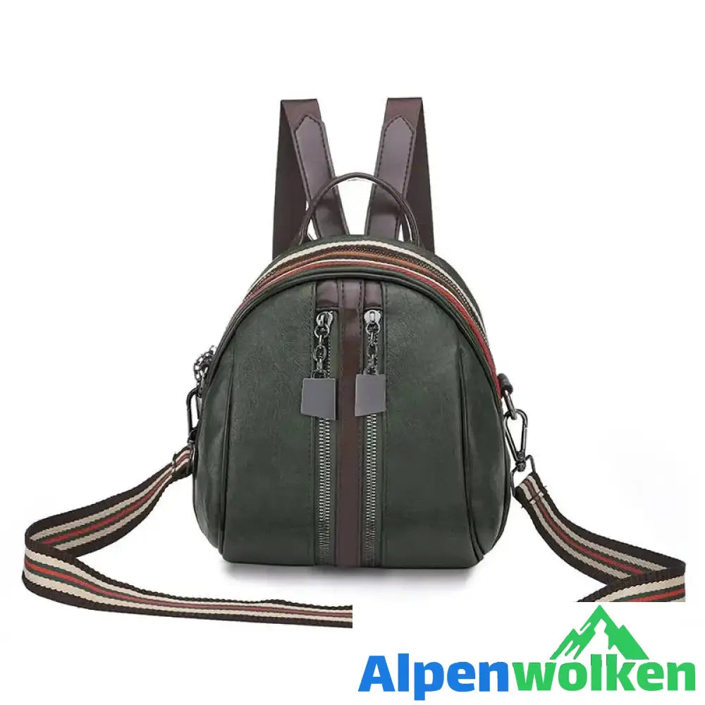 Alpenwolken - Damen Stylischer Muschelrucksack Grün