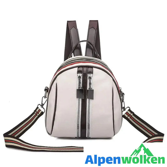 Alpenwolken - Damen Stylischer Muschelrucksack Weiß