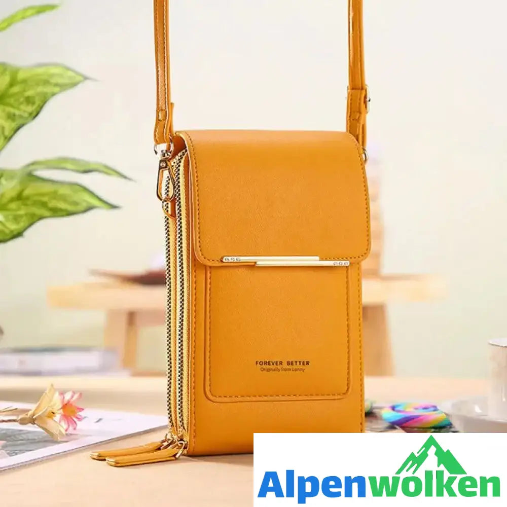 Alpenwolken - Damen Süße und stylische Handytasche Gelb