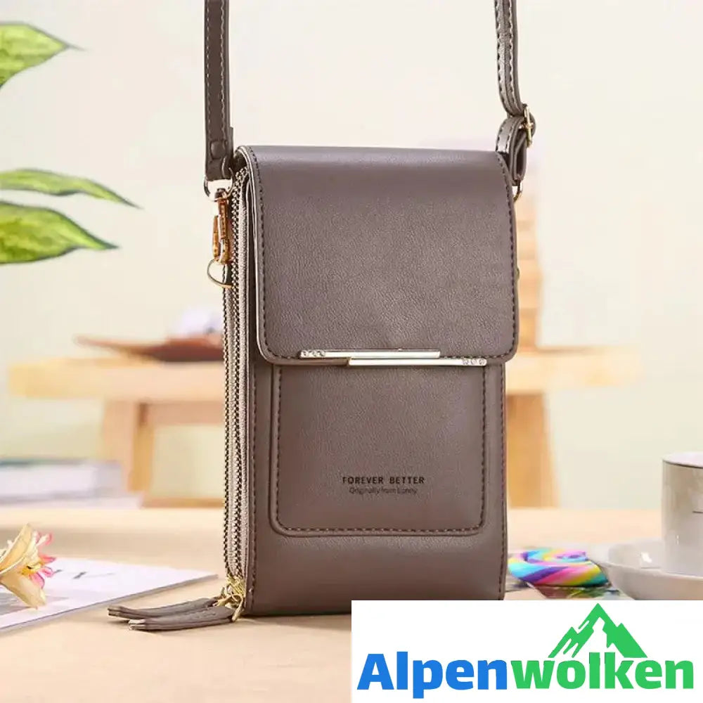 Alpenwolken - Damen Süße und stylische Handytasche Grau