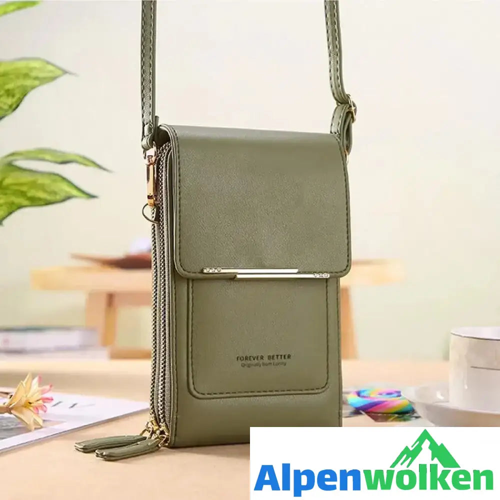 Alpenwolken - Damen Süße und stylische Handytasche Grün