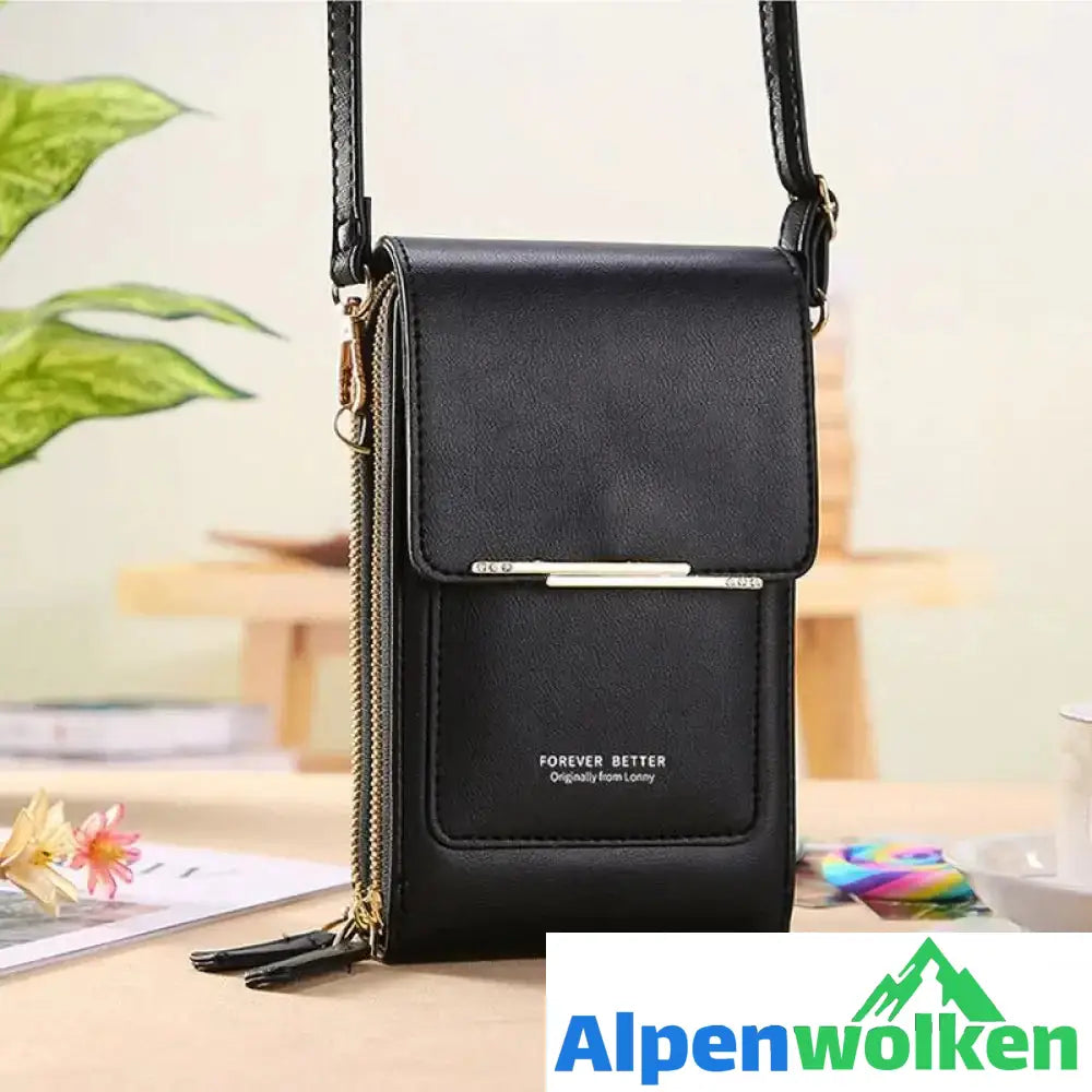 Alpenwolken - Damen Süße und stylische Handytasche Schwarz