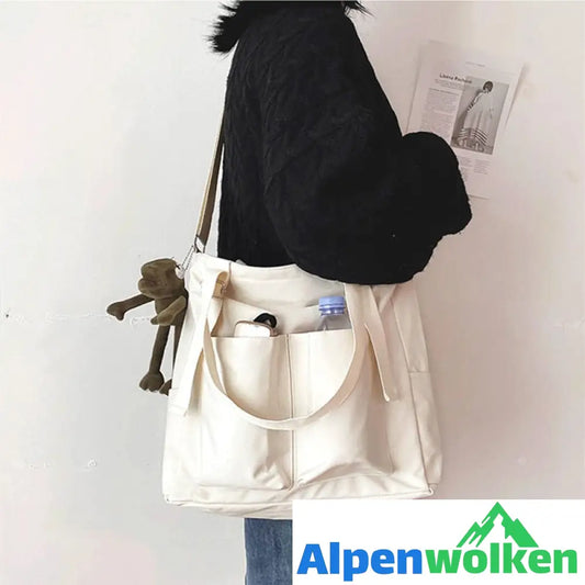 Alpenwolken - Damen Tasche Shopper Einfache Mode Reißverschluss Handtaschen Nylon Wasserdicht Solid Crossbody Große Kapazität Tote Umhängetaschen Für Frauen