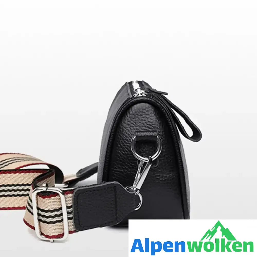 Alpenwolken - Damen Umhängetasche aus Leder mit großem Fassungsvermögen