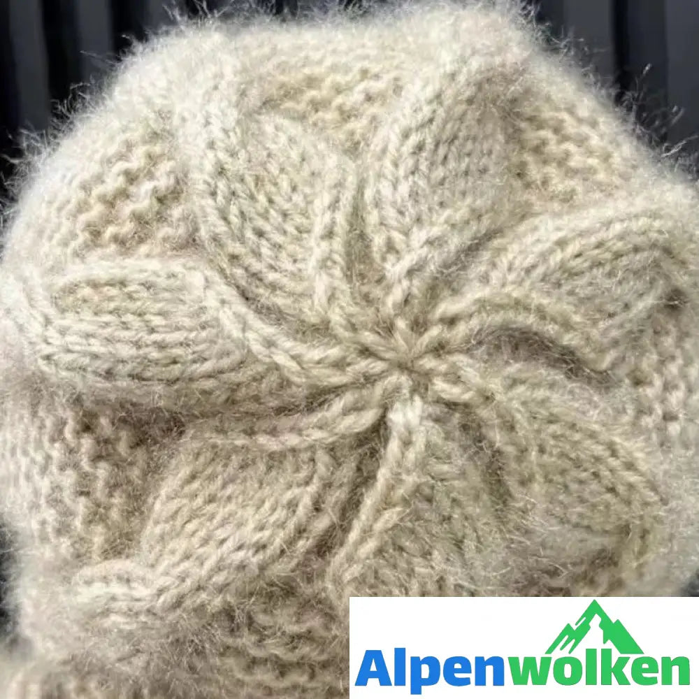 Alpenwolken - Damen Verdickter Warmer Einteiliger Hutschal