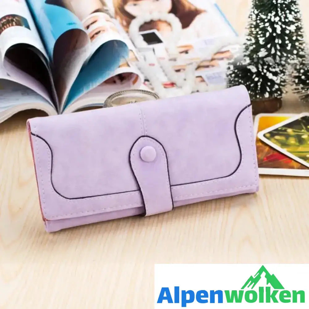 Alpenwolken - Damen Vintage gefrostete Brieftasche Lila