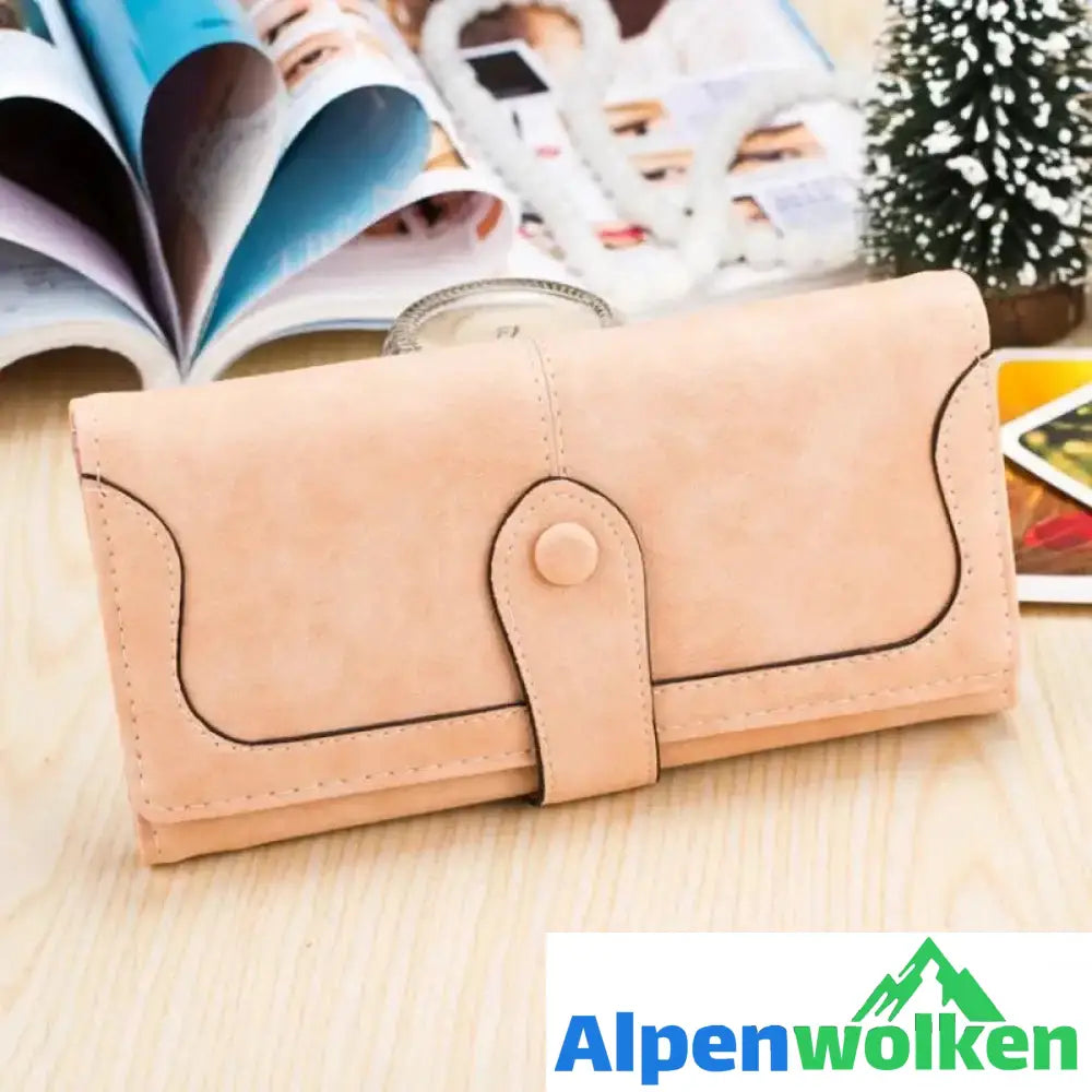 Alpenwolken - Damen Vintage gefrostete Brieftasche Rosa