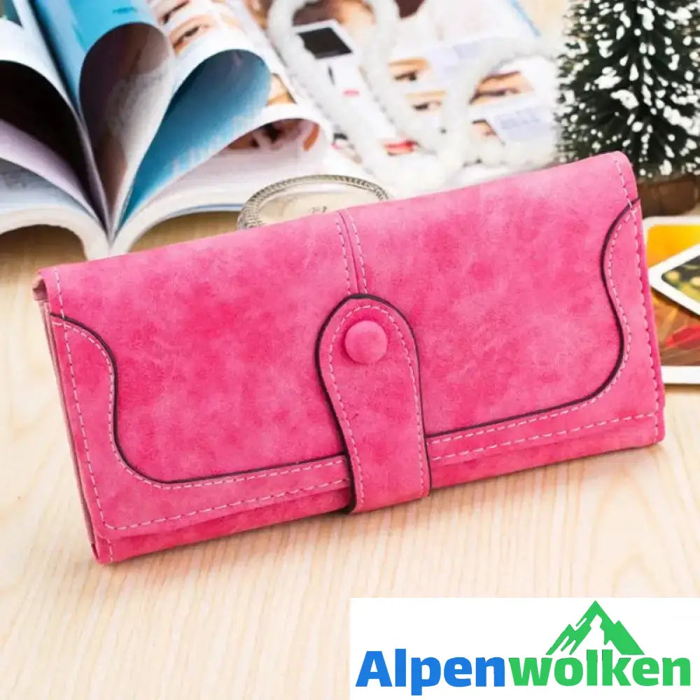 Alpenwolken - Damen Vintage gefrostete Brieftasche Rosarot