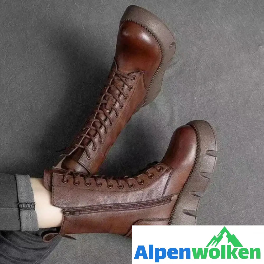 Alpenwolken - Damen Vintage Martin Stiefel