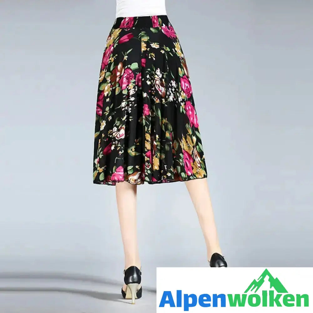 Alpenwolken - Damen Vintage-Stil weitem Bein Culottes Stil 06