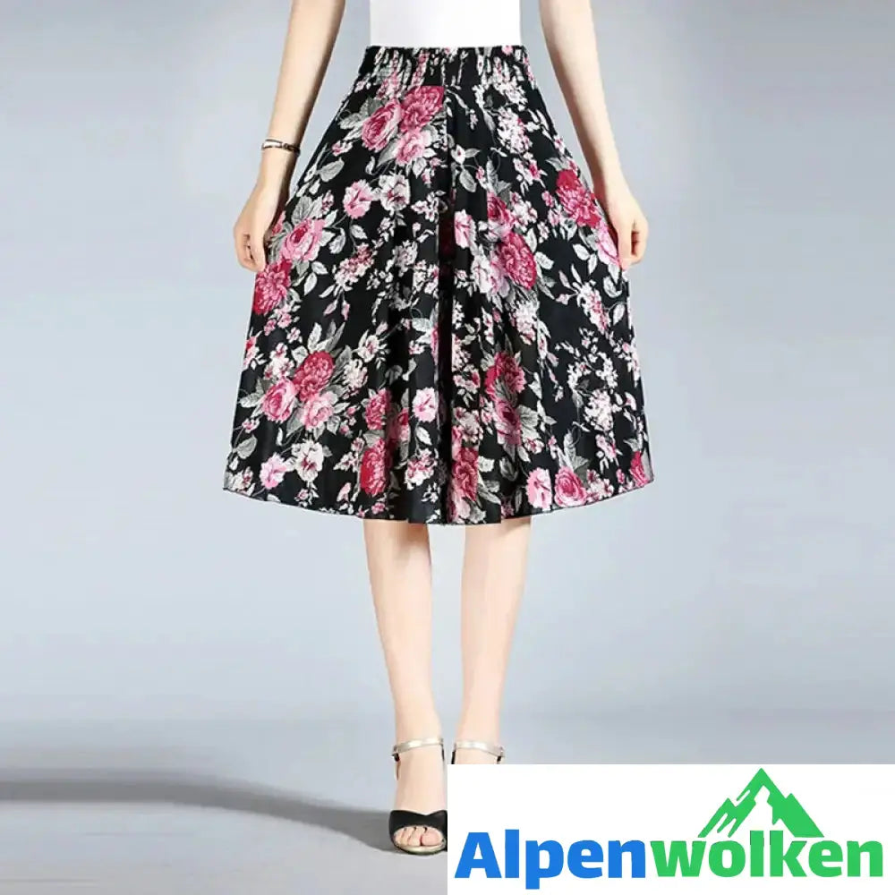 Alpenwolken - Damen Vintage-Stil weitem Bein Culottes Stil 07