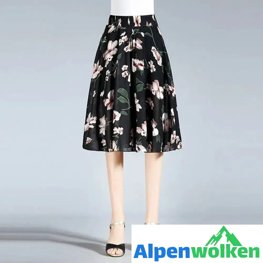 Alpenwolken - Damen Vintage-Stil weitem Bein Culottes Stil 08