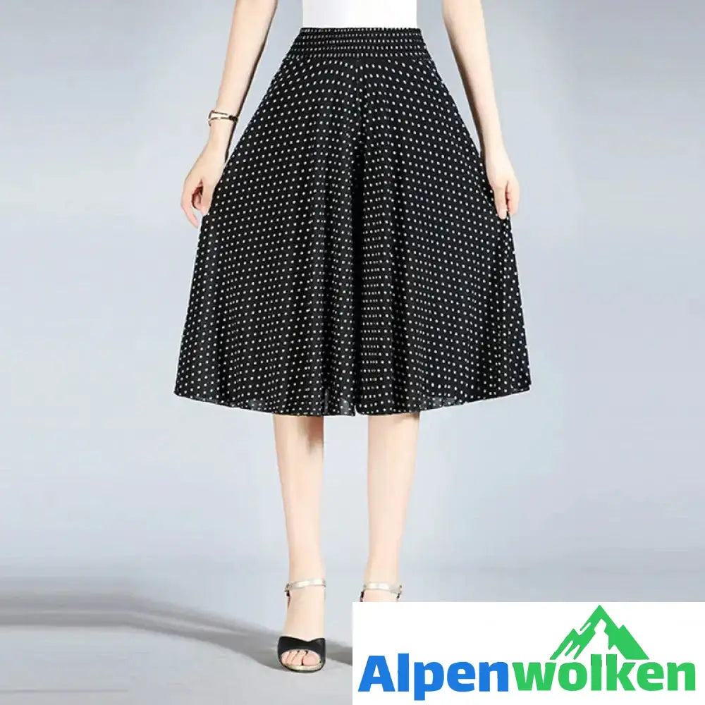 Alpenwolken - Damen Vintage-Stil weitem Bein Culottes Stil 09