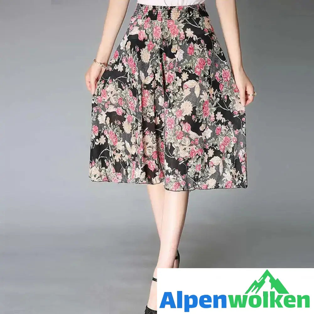 Alpenwolken - Damen Vintage-Stil weitem Bein Culottes Stil 11